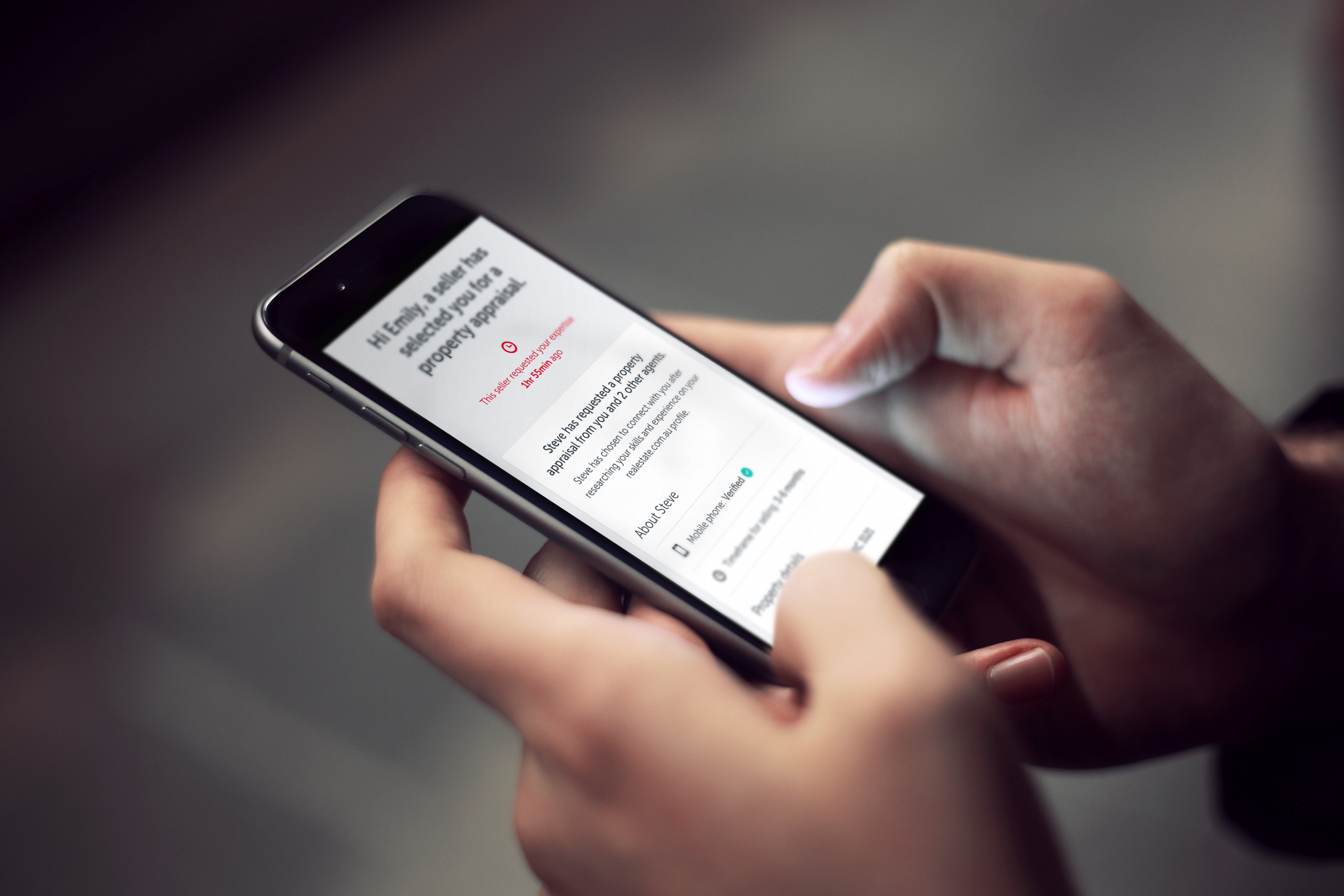 Agent search lead view